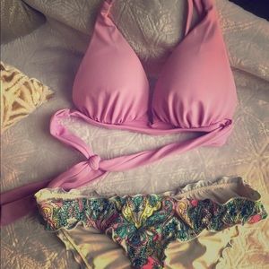 Victoria’s Secret lilac top ruched bottom bikini